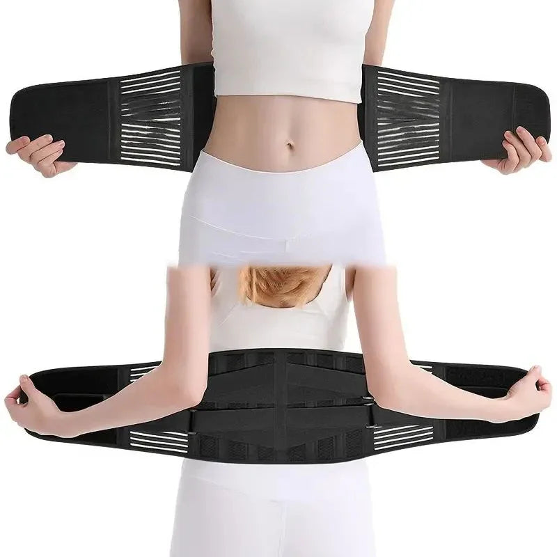 KIMLUD, Back Brace Adjustable Waist Belt Support Brace for Lumbar Trainer Sweat Belt for Sports New Assistance Waist Cushion, KIMLUD Womens Clothes