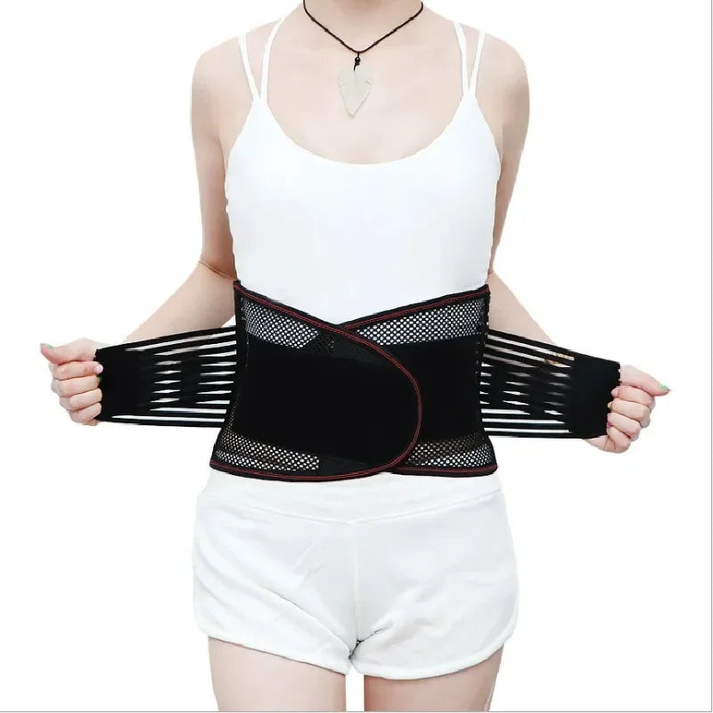 KIMLUD, Adjustable Waist Trainer Belt Men Women Lower Back Brace Spine Support Waist Belt Orthopedic Breathable Lumbar Corset, KIMLUD Womens Clothes