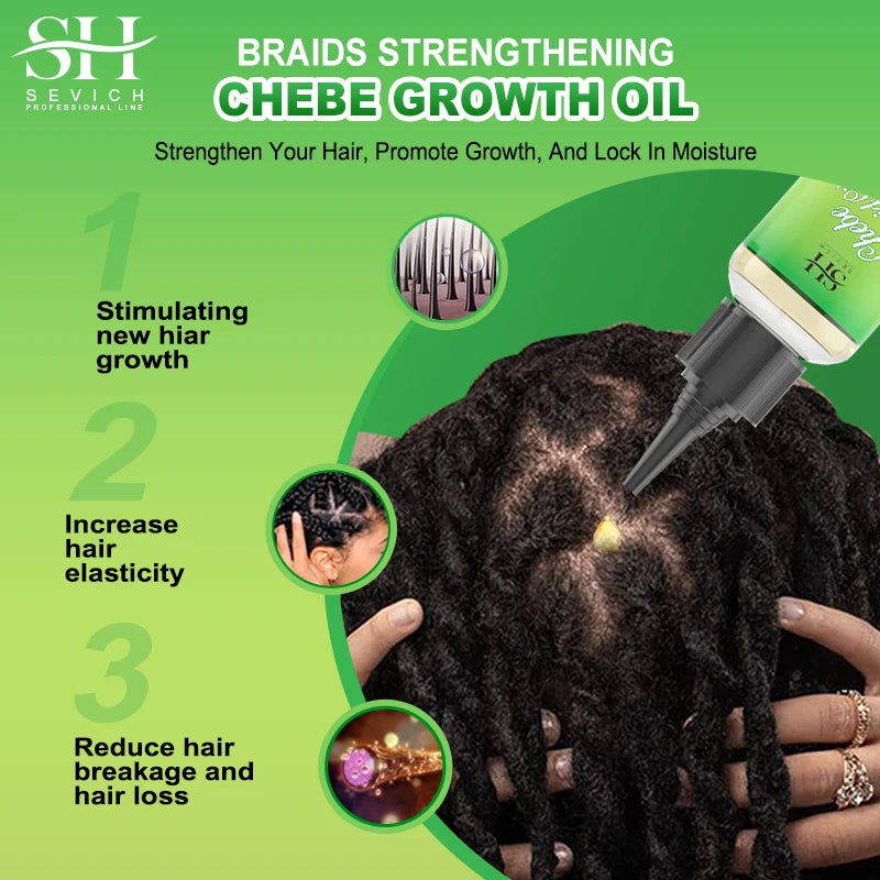 New Chebe Braid Hair Growth Oil African Fast Hair Strengthener Anti Hair Loss Treatment Products Braid Anti Breaking Hair Care