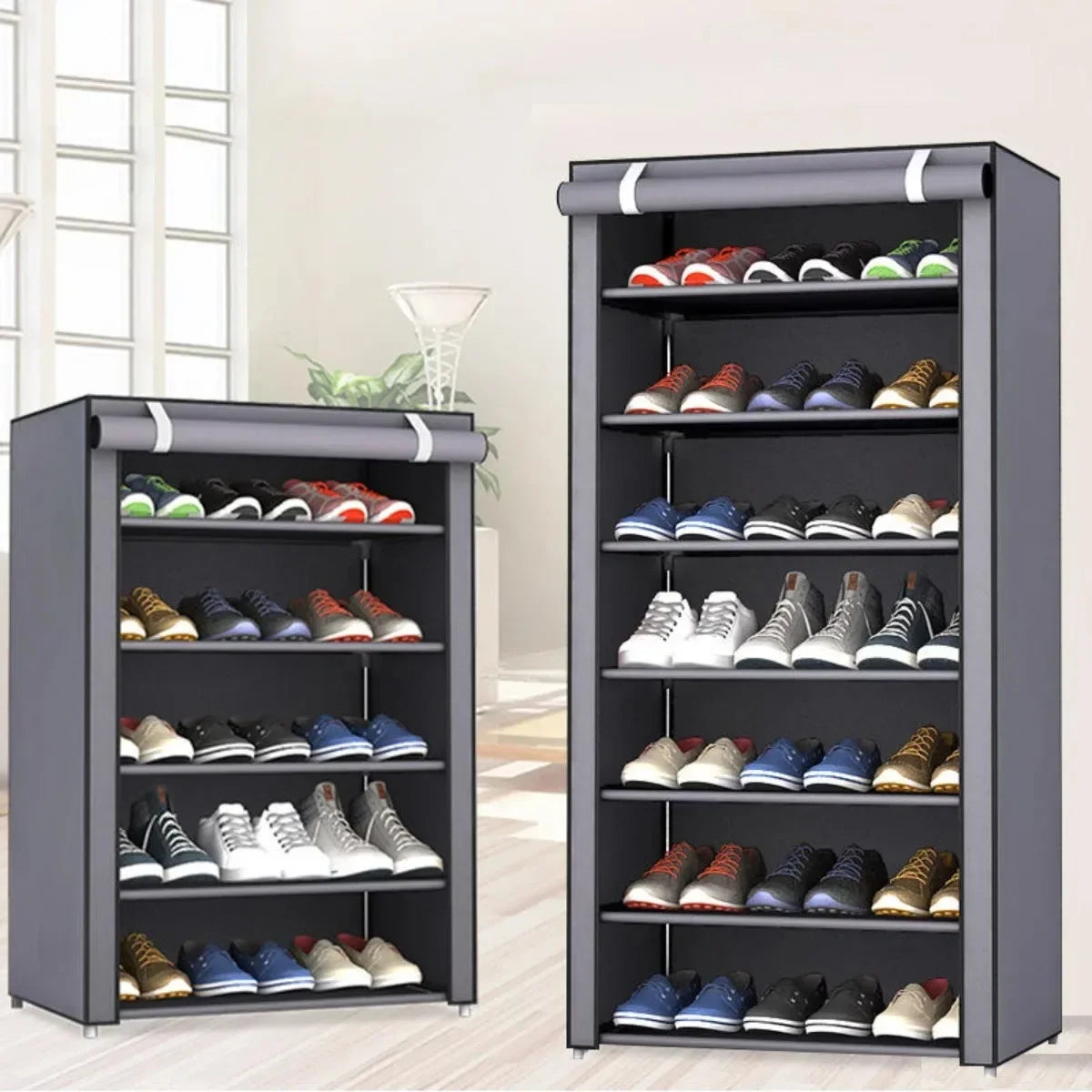 Shoe Rack Organizer Shoe Cabinets Multilayer Nonwoven Dustproof Storage Cabinet Home Hallway Space-saving Cabinets Shoe Shelf