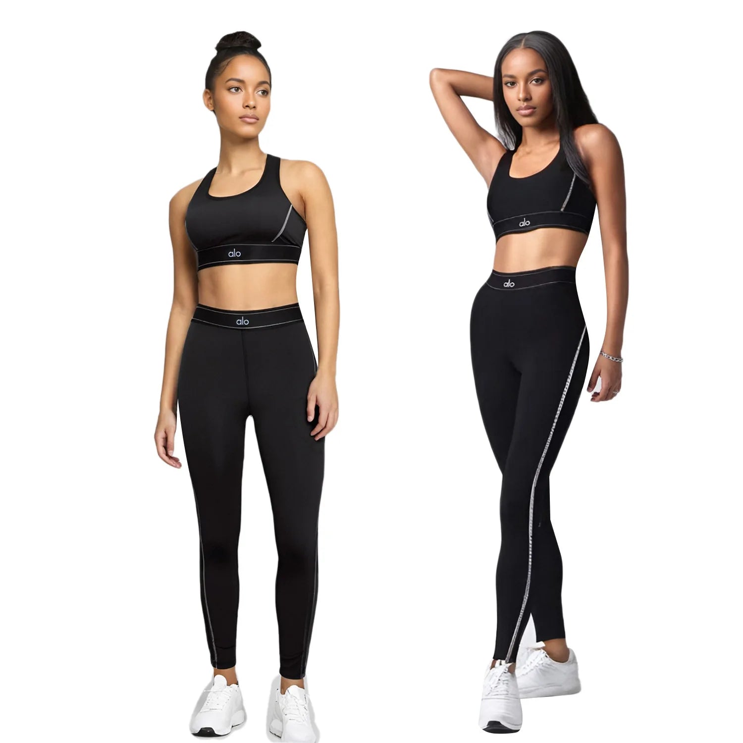 Summer Yoga Sports Casual Two-Piece Suit 2024 Ladies New Fashion I-Shaped Vest Tight Trousers Stretch Suit