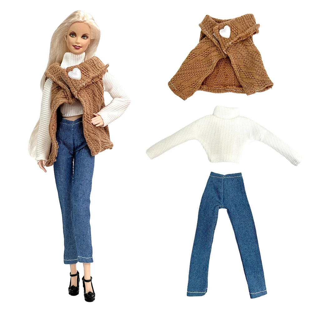 KIMLUD, NK New Outfit  For 1/6 FR Doll Clothes Dress Fashion  Fur  Coat Top Pants Clothing For Barbie Doll Clothes Doll Accessories JJ, Not Include Doll  B, KIMLUD APPAREL - Womens Clothes