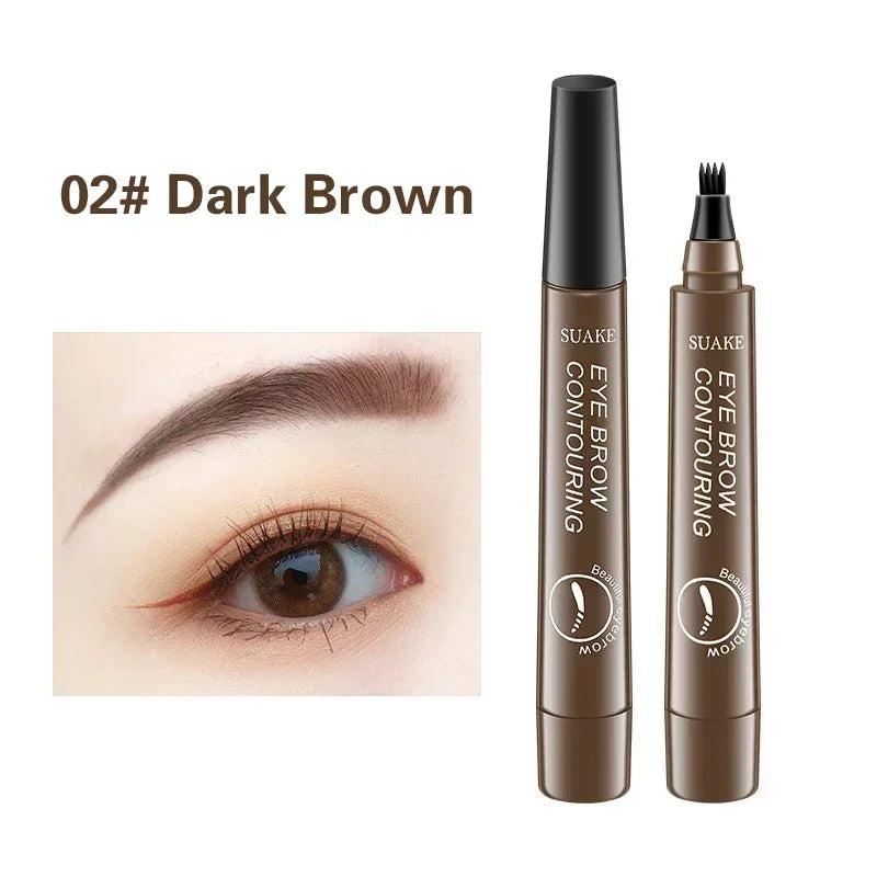 KIMLUD, 4 Point Eyebrow Pencil Maquillajes Para Mujer Waterproof Liquid Eyebrow Pen Makeup Long Lasting Cosmetic Microblade Brow Pencil, 02, KIMLUD Womens Clothes