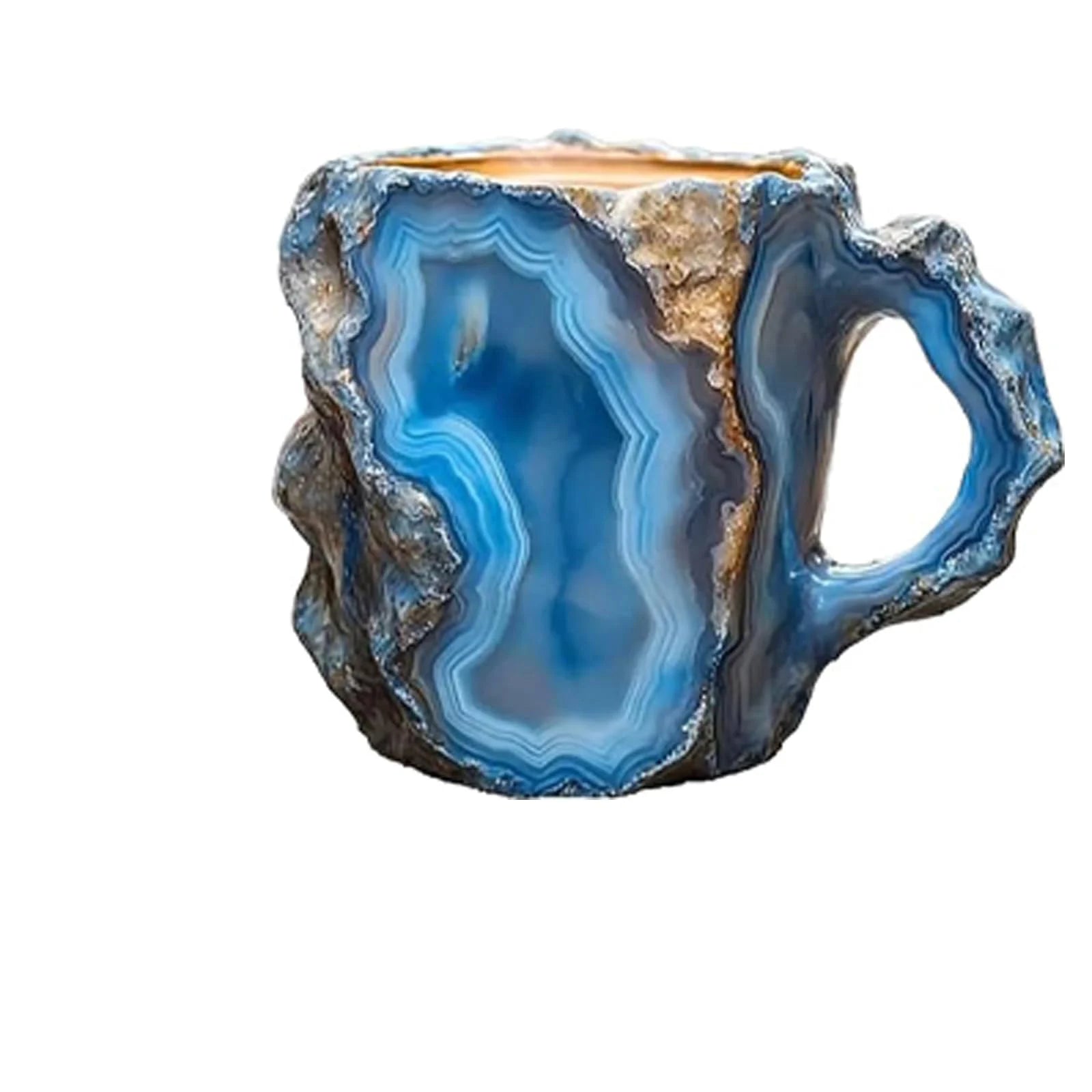 KIMLUD, Mineral Crystal Coffee Mug, 2024 New Multi Colour Natural Mineral Crystal Coffee Mug, Colourful Elegant Birthday Gift for Home, BLUE / 301-400ml, KIMLUD APPAREL - Womens Clothes