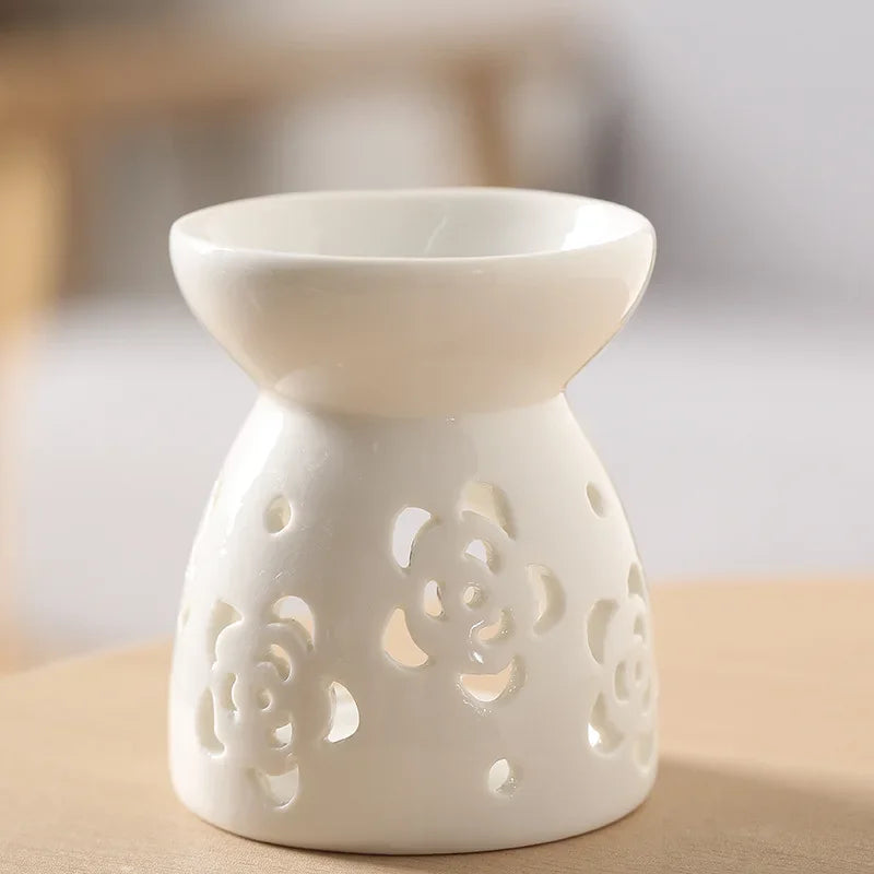 Wax Melt Essential Oil Burner, Ceramic Aroma Burners Diffuser Holder Aromatherapy Tarts Assorted Wax Scented Candle Warmer