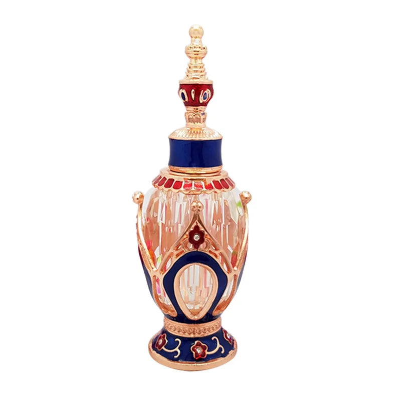 Perfume Bottle 3ml Vintage Metal Luxury Arab Style Essential Oils Dropper Bottle Container Middle East Weeding Decoration Gift