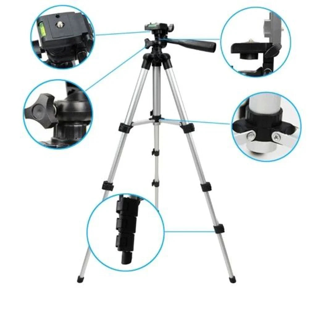 WF-3110A Phone Tripod Stand 40inch Universal Phone Camera Tripod for iPhone Samsung Canon Nikon DSLR SLR Aluminum Travel Tripod