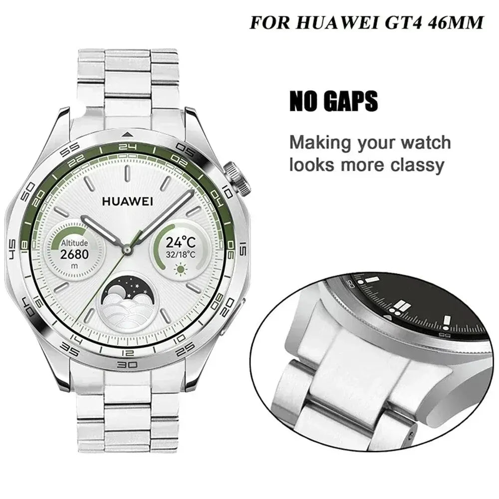 No Gaps Link 22mm Bracelet Strap For HUAWEI WATCH GT 4 46 Metal Stainless Steel Band GT4 Replacement Watchband Accessories Belt