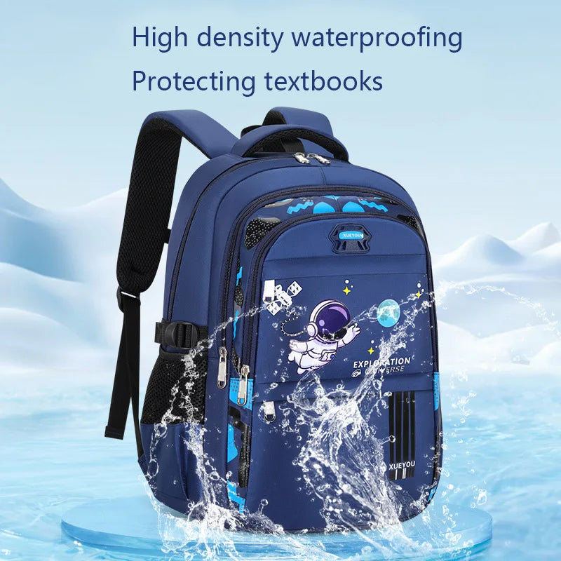 Kids Backpack Children School Bags for Boys Astronaut School Backpack Waterproof Primary Book Bag Mochila Infantil - KIMLUD