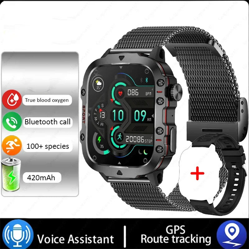 KIMLUD, Smart Watch Sports Outdoor Bluetooth Call Triple Anti Heart Rate Blood Oxygen Encoder 2025 Android Waterproof SmartWatch, C, KIMLUD APPAREL - Womens Clothes