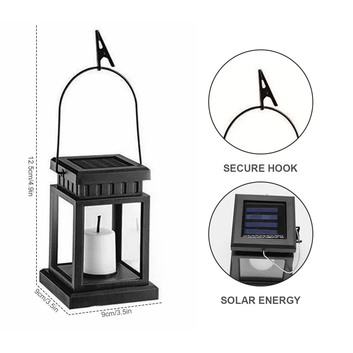 Solar Lights Outdoor Retro Palace Lantern Lights Hanging Candle Lamps Landscape Lighting Floor Lights Garden Decor Solar Lantern