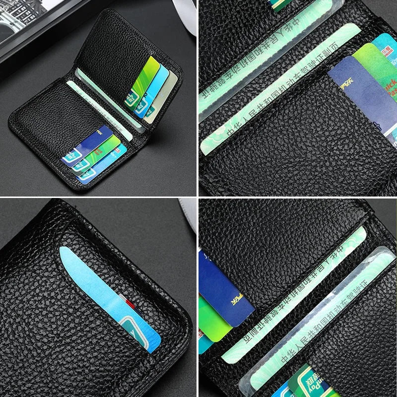 KIMLUD, Portable Super Slim Soft Wallet PU Leather Mini Credit Card Wallet Purse Card Holders Men Wallet Thin Small Short Wallets, KIMLUD Womens Clothes