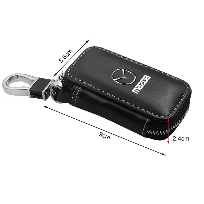 Leather Key Wallet Car Key Bag Multi Function Key Case For Mazda CX5 6 3 CX7 323 Axela Atenza Demio CX30 MX Car Accessories