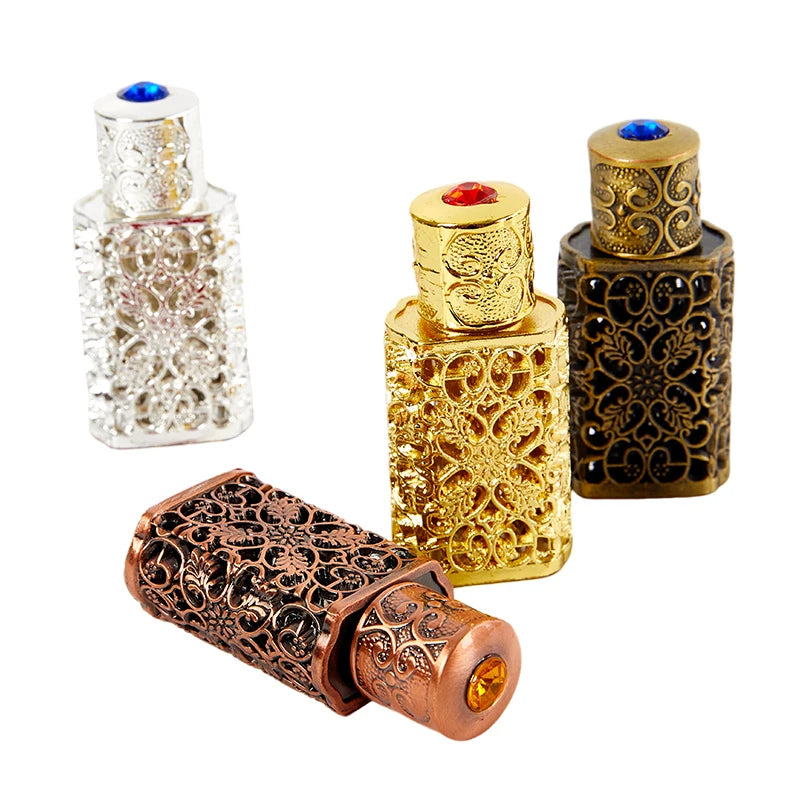 Luxury 3ml Mini Antiqued Perfume Refillable Bottle Arab Style Essential Oils Atomizer Perfume Spray Bottle