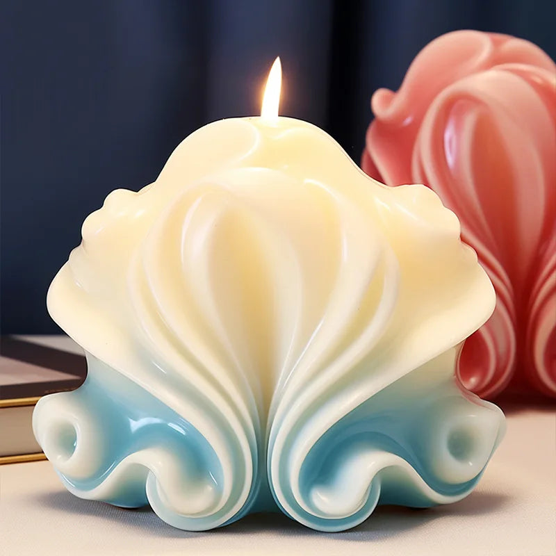 KIMLUD, New Ocean Shell Coral Candle Silicone Mold Handmade Aromatherapy Candle Decoration Coral Flower Shell Cake Soap Epoxy Resin Mold, KIMLUD Womens Clothes