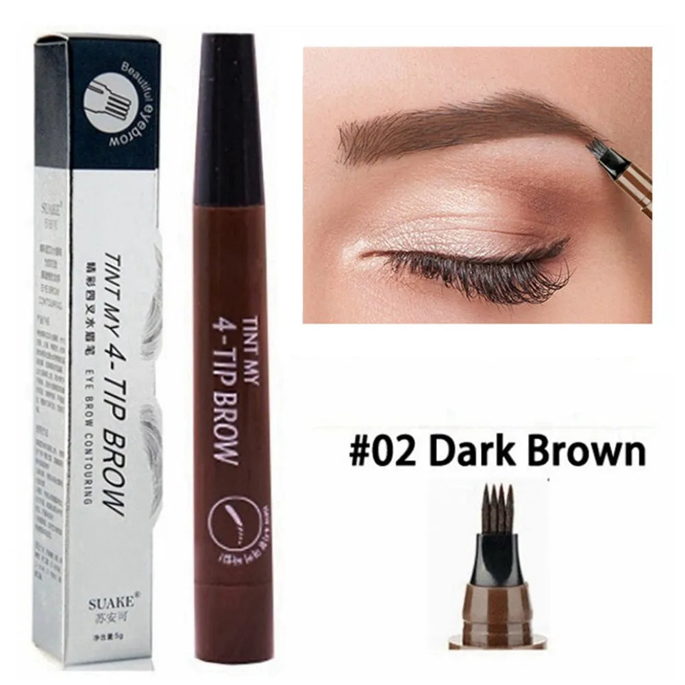 KIMLUD, 4 Point Eyebrow Pencil Maquillajes Para Mujer Waterproof Liquid Eyebrow Pen Makeup Long Lasting Cosmetic Microblade Brow Pencil, KIMLUD Womens Clothes