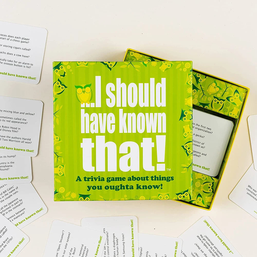 KIMLUD, I should have known that! Card Game Green board game 110 cards with more than 400 questions about things that you should know, KIMLUD Womens Clothes