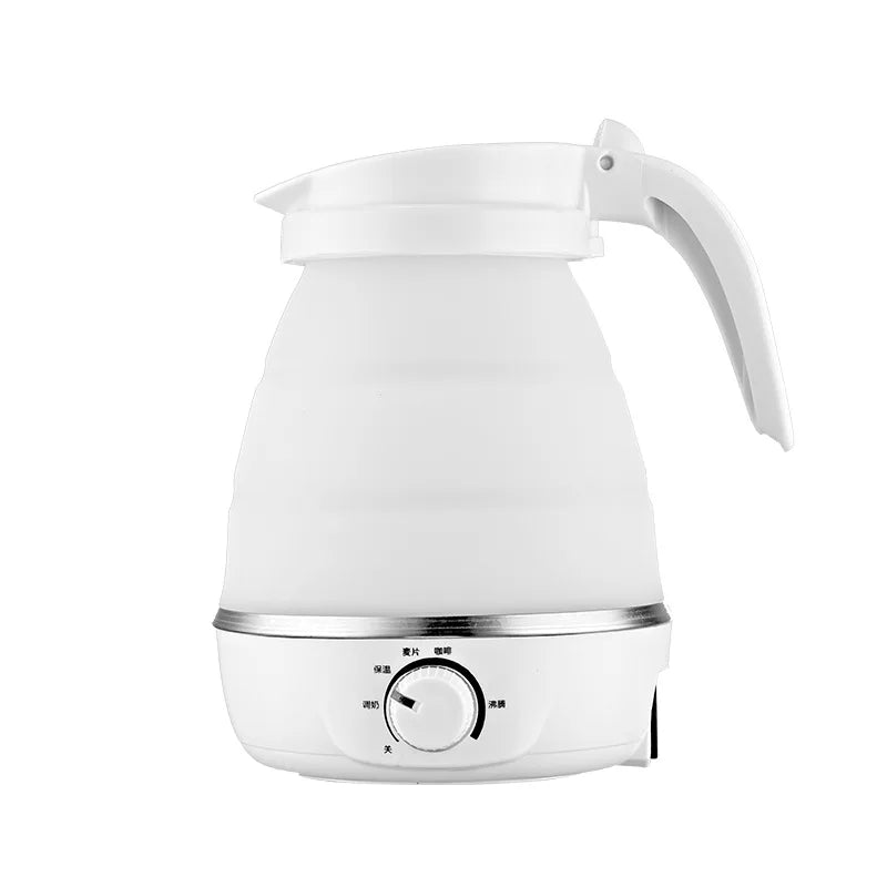 Foldable And Portable Teapot Water Heater 0.6L 600W Electric Kettle For Travel And Home Tea Pot Water Kettle Silica Gel