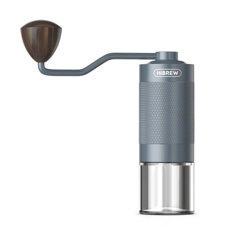 HiBREW Manual Coffee Grinder Portable High Quality Hand Grinder Mill Aluminium With Visual Bean Storage G4