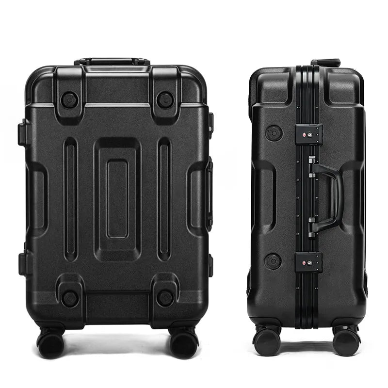 Trolley suitcase for boys with large capacity strong thick durable 20/24/28 inch travel luggage silent shockproof boarding case - KIMLUD