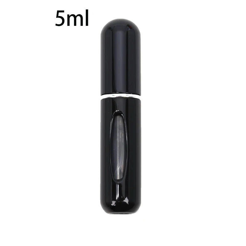 KIMLUD, Refillable Mini Perfume Bottle Portable Cosmetic Bottle Spray Bottle Atomizer Spray Container Travel Refillable Bottles 8ml /5ml, 5ml Bright Black, KIMLUD APPAREL - Womens Clothes