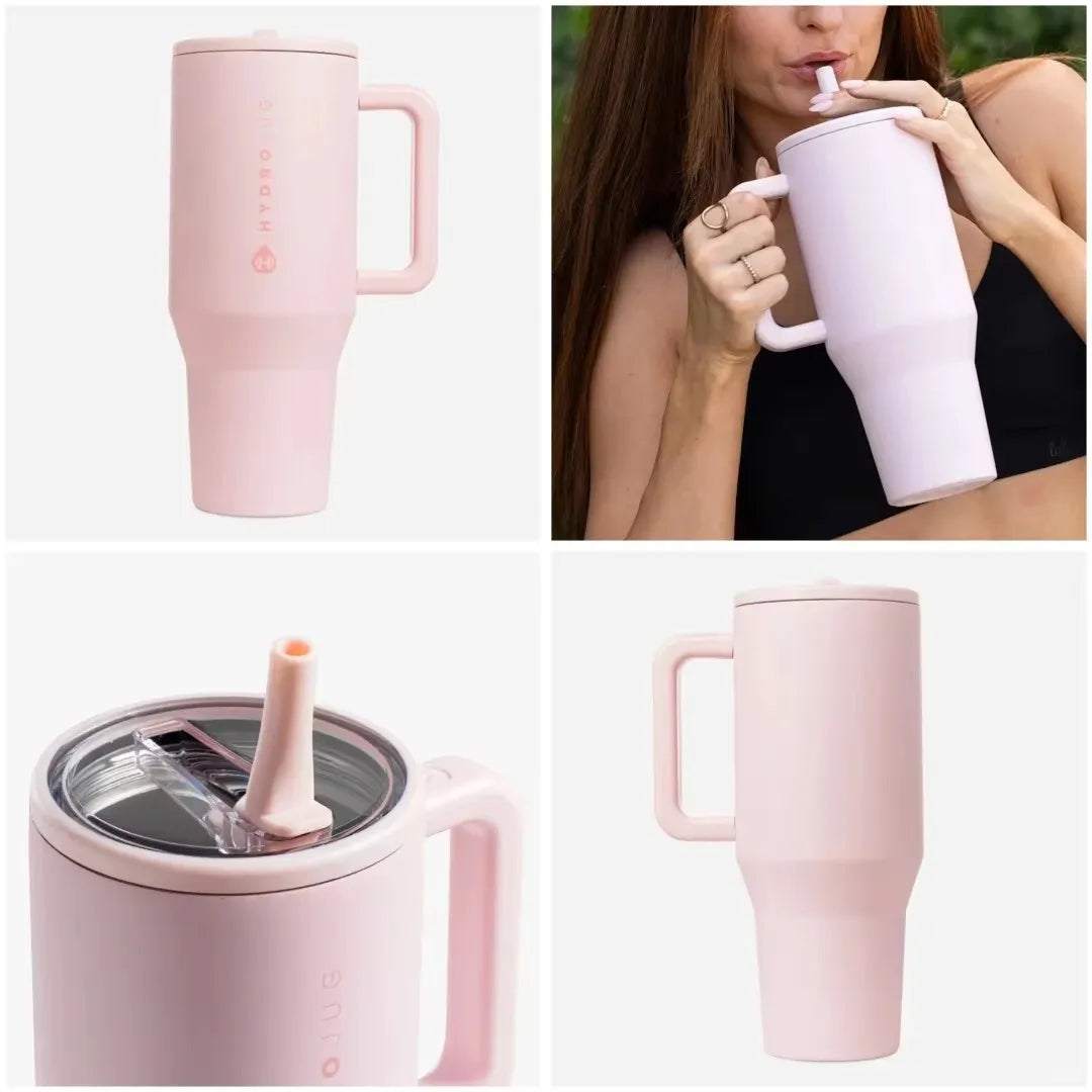 HydroJug Tumbler 32OZ/40OZ Traveler Straw Lid Stainless Steel Vacuum Insulated Car Mug Double Wall Thermal Iced Travel