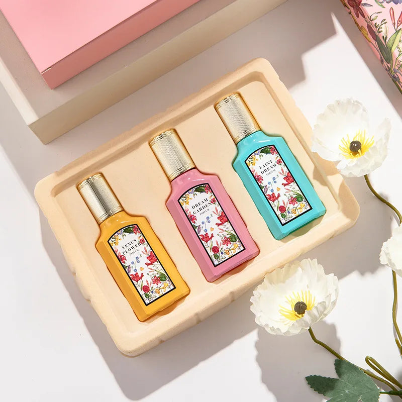 KIMLUD, 25ml*3pcs Gift Box Set Floral Scent Perfume Women Lasting Fragrance Body Spray Floral Scent Pheromone Eau De Parfum Cologne, KIMLUD Womens Clothes