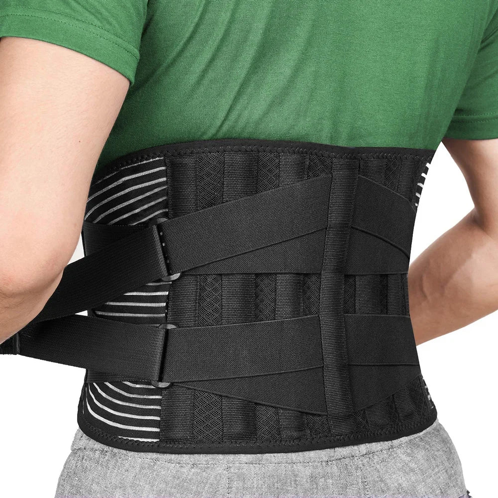 KIMLUD, Back Braces Waist Belt Men Women Work Lower Back Pain Relief Breathable Anti-skid Spine Lumbar Support Belt, Lower Back Brace / XXXL(170-200cm), KIMLUD APPAREL - Womens Clothes