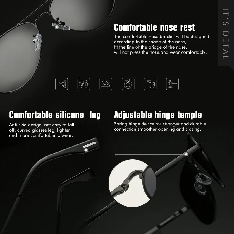 LIOUMO Top Quality Aviation Sunglasses Men Polarized Driving Glasses Women Fashion Pilot Goggles Anti-Glare lentes de sol hombre