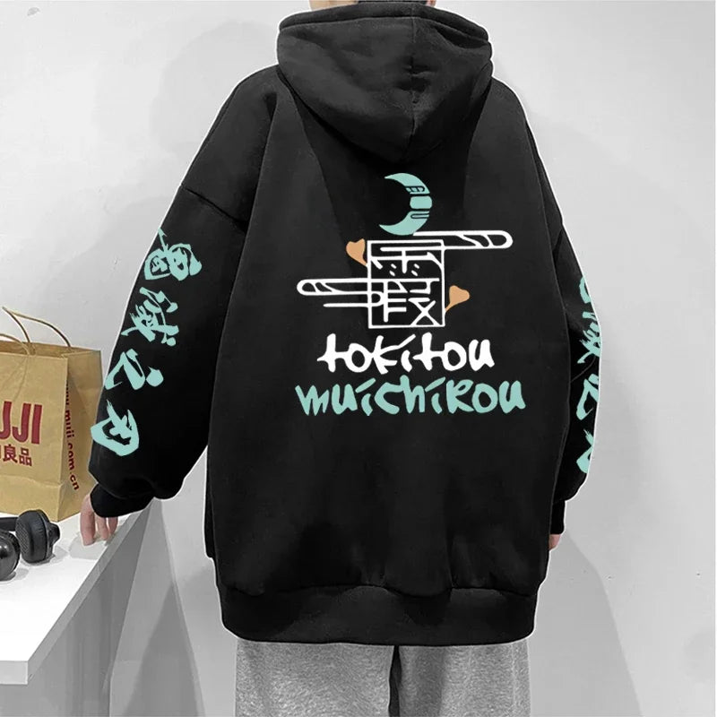 New Funny Japan Anime Demon Slayer Women Hoodies Plus Size Sweatshirt Harajuku Muichiro Tokito Printed Hooded Girl Pullover