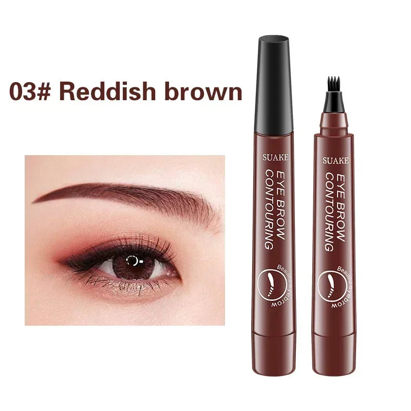 KIMLUD, 4 Point Eyebrow Pencil Maquillajes Para Mujer Waterproof Liquid Eyebrow Pen Makeup Long Lasting Cosmetic Microblade Brow Pencil, 03, KIMLUD Womens Clothes