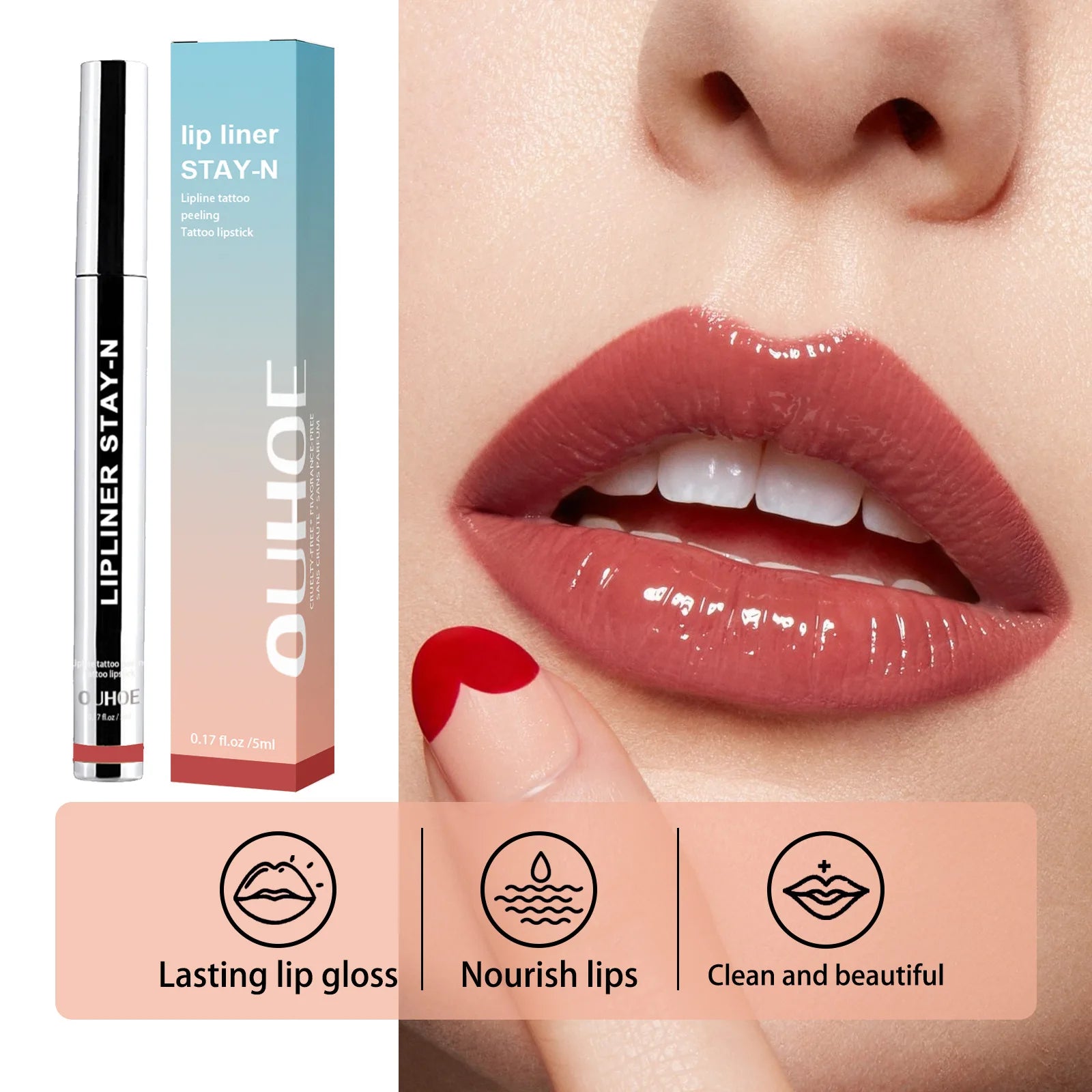 KIMLUD, Waterproof Lip Liner Long Lasting Matte Sexy Plumper Peel off Lipliner Contour Tint Lipstick Charming Gloss Tatto Makeup Pencil, KIMLUD Womens Clothes