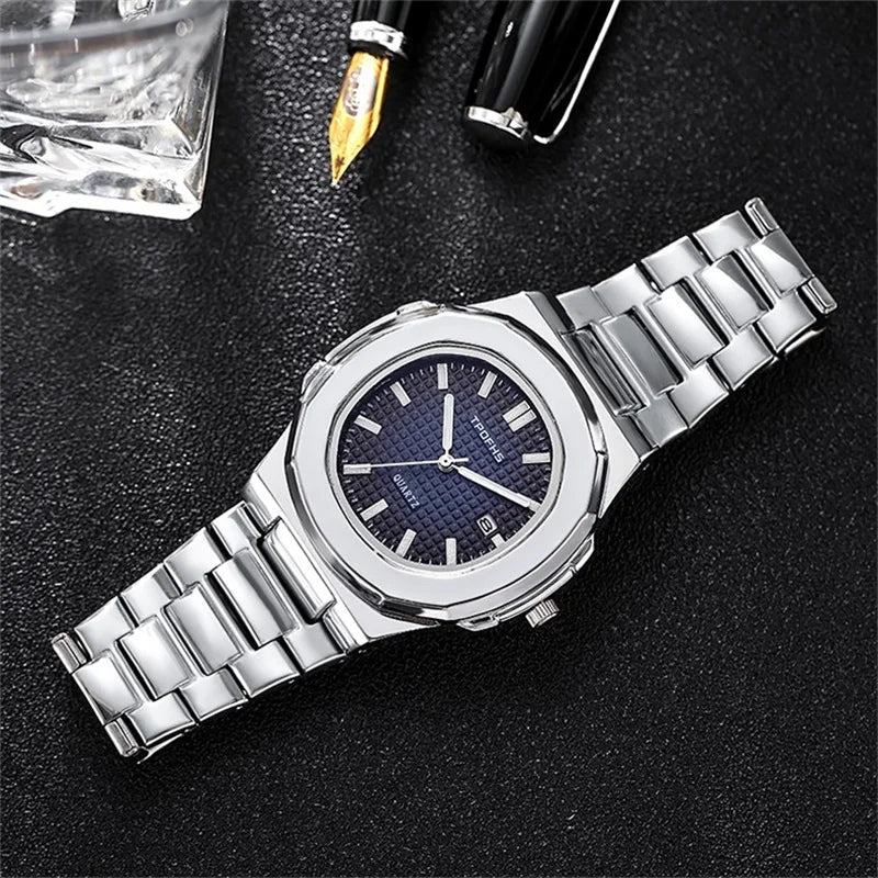 KIMLUD, Luxury Watch Business 30M Waterproof Male Clock Luminous Date Stainless Steel Square Quartz Men Watch reloj hombre 2024 New, KIMLUD Womens Clothes