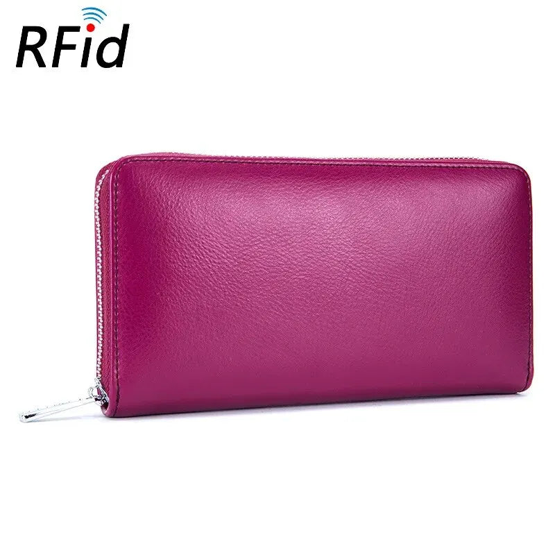 Genuine Leather Wallet Large Capacity Multi Card Slots Multifunctional Card Case for Men and Women