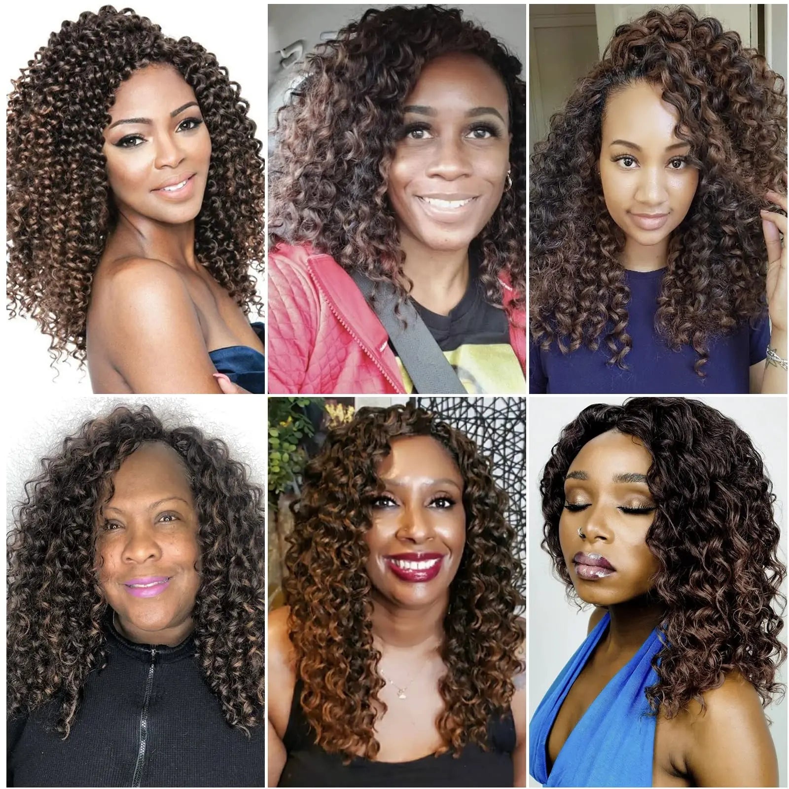 KIMLUD, Crochet hair GoGo Curl for Black Women Short Beach Curl Bohemian Crochet Braids Natural Black Deep Wave Braiding hair Extensions, KIMLUD Womens Clothes