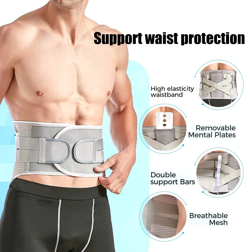 KIMLUD, Back Brace for Lower Back Pain Relief,Waist Support Belt for Men Women,Soft Breathable Fabric Lumbar Support for Herniated Disc, KIMLUD Womens Clothes