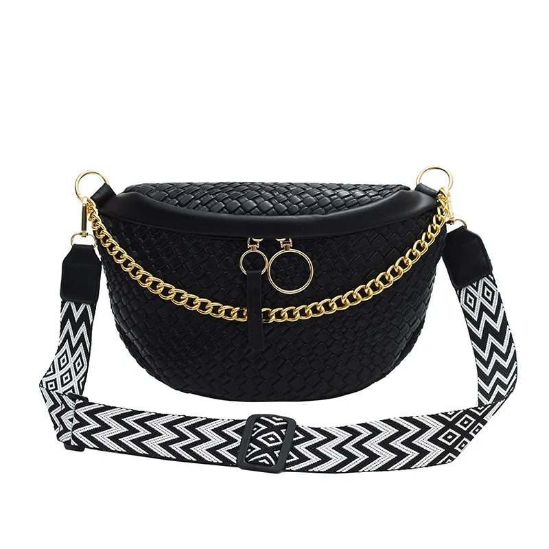 Woven pattern Waist Bag Ladies Fanny Pack High Quality Chest Bag Fashion Shoulder Bag Female Belt Purses Designer Crossbody Bags