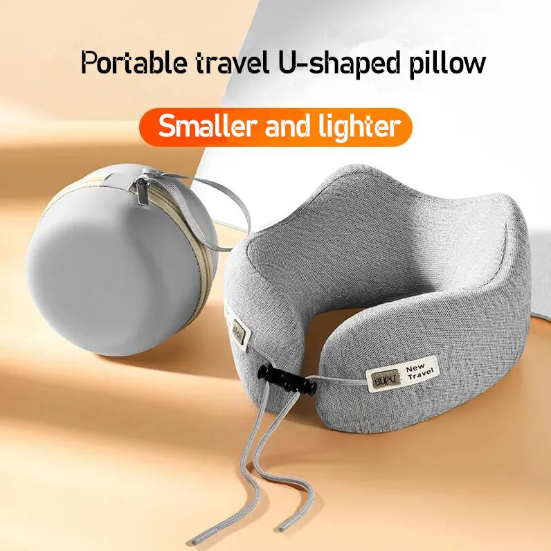 Memory Foam Neck Pillow Cervical Vertebra Travel Portable Noon Break Aircraft U Type Of Pillow Sleep Camping Pillow Carry Bag