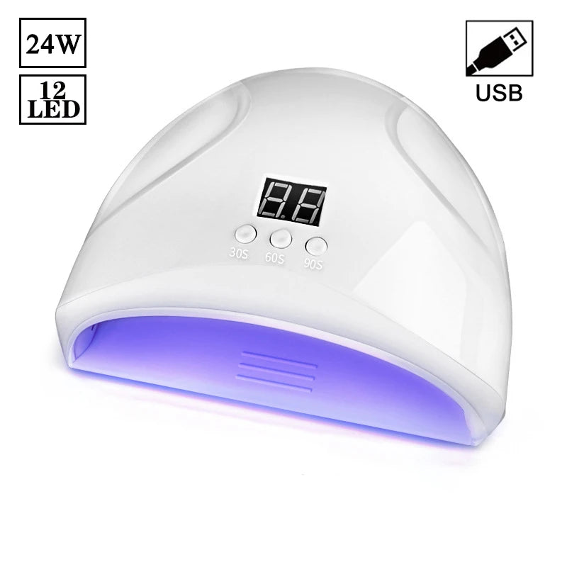 LED Nail Lamp For Manicure 72W Nail Dryer Machine UV Drying Lamp For Curing UV Gel Nail Polish With Motion Sensing LCD Display