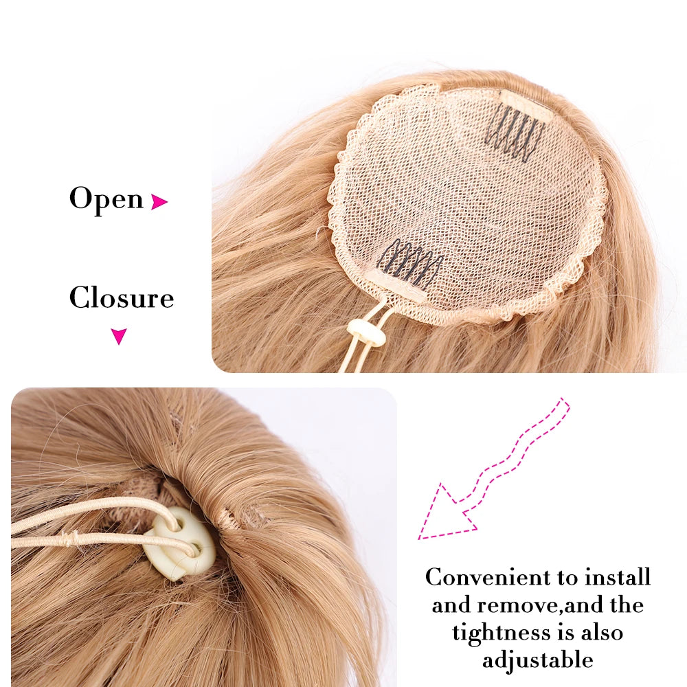 AISI BEAUTY Synthetic Ponytail Extensions for Women Long Wavy Fluffy Synthetic Ponytail Hairpiece Natural Soft Daily Use