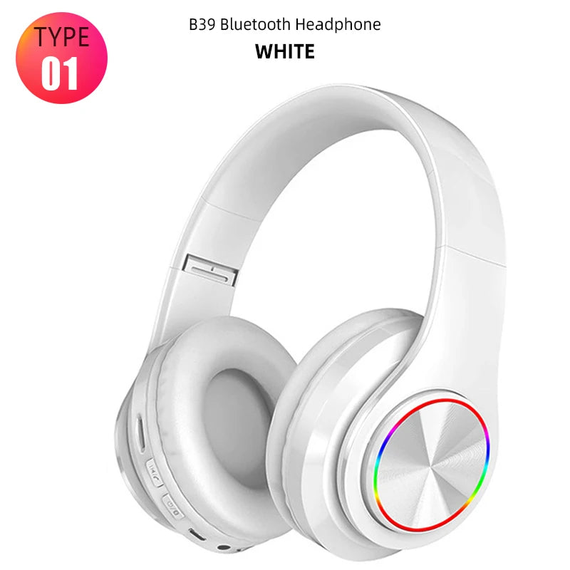 B39 Wireless Bluetooth-compatible Stereo Headset On-Ear Game Headphones Bass Earphones Foldable Sport With Mic For Huawei Xiaomi