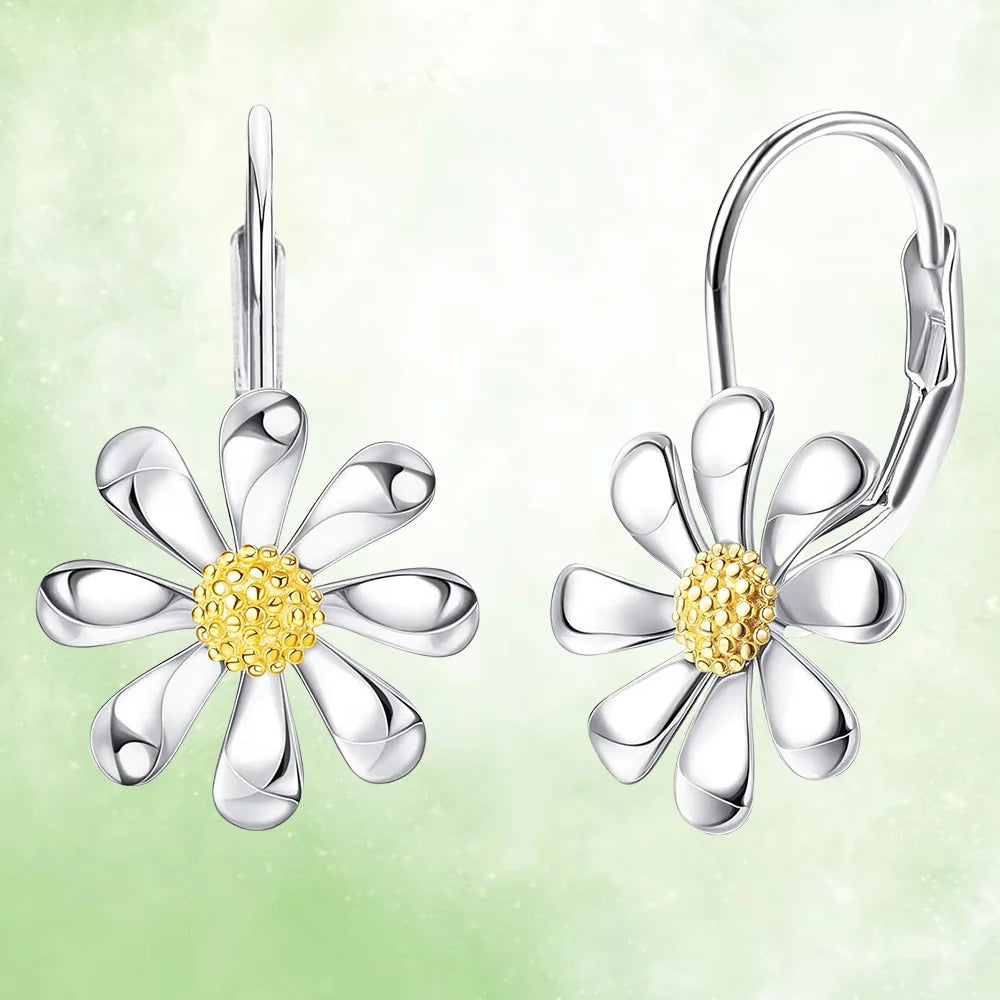 KIMLUD, Elegant Daisy Drop Earrings, Valentine's Day Gift, Party Accessory Anniversary Party, Jewelry, Niche Style Hot List, Bestselling, KIMLUD Womens Clothes