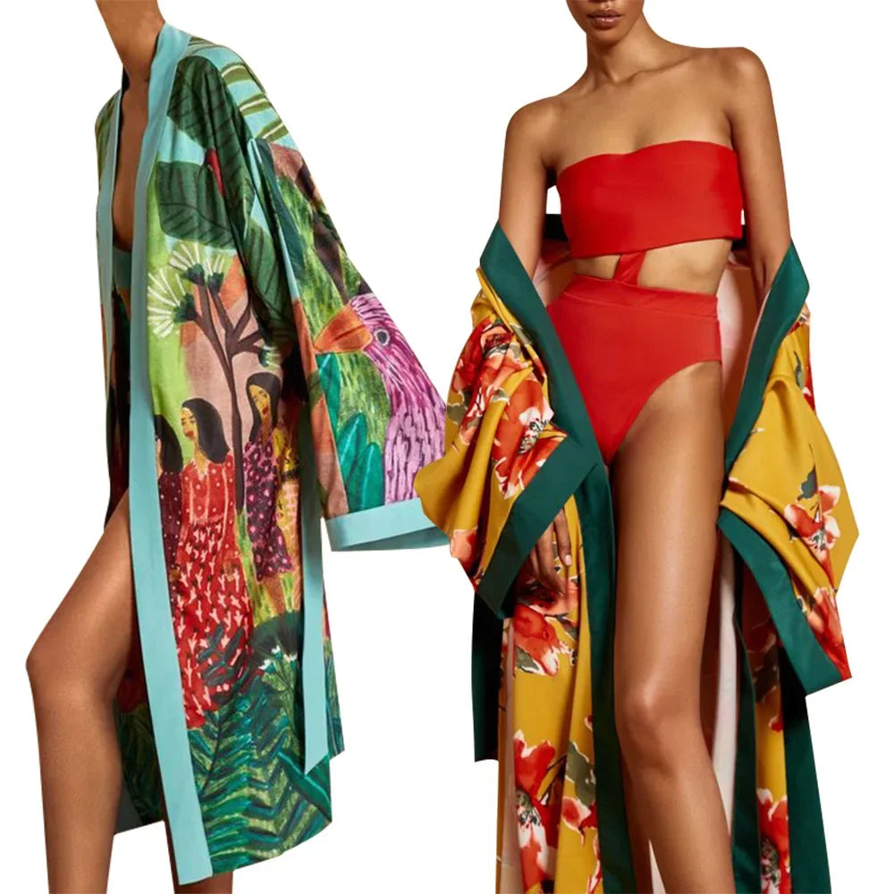 Japanese Kimono Traditional Woman Long Kimono Cardigan Cosplay Cardigan Blouse Shirt Yukata Female Japanese Dress Haori Geisha