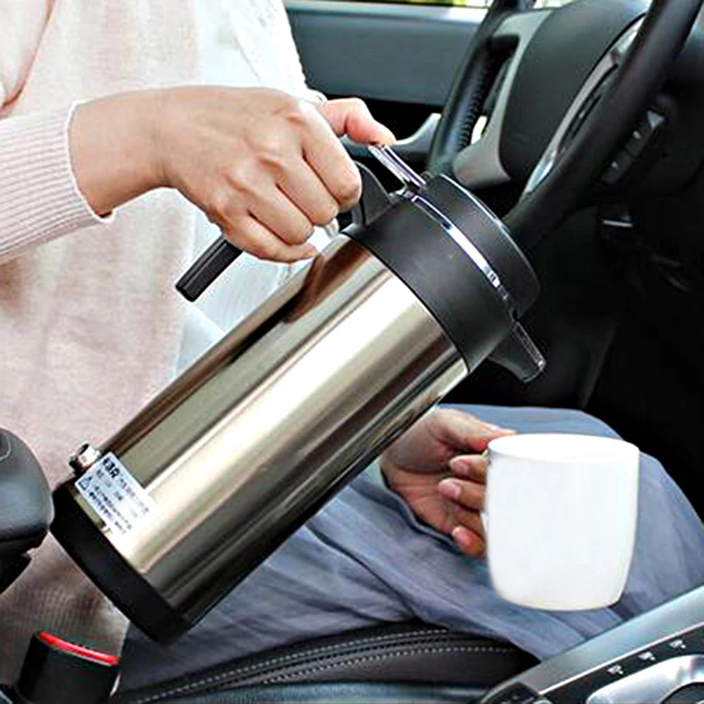 300/1200 ML Travel Electric Kettle Car Hot Kettle Car Truck Water Heater Large Capacity 12/24 V Auto Shut Off Fast Boiling