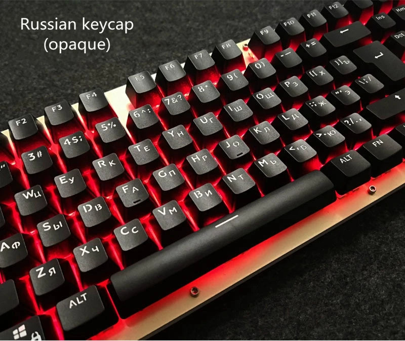 KIMLUD, 104 Key Caps Russian Korean Backlit Keycaps OEM Profile Keycap For Gaming Mechanical Keyboard Cherry MX Switch ABS KeyCaps Set, KIMLUD Womens Clothes