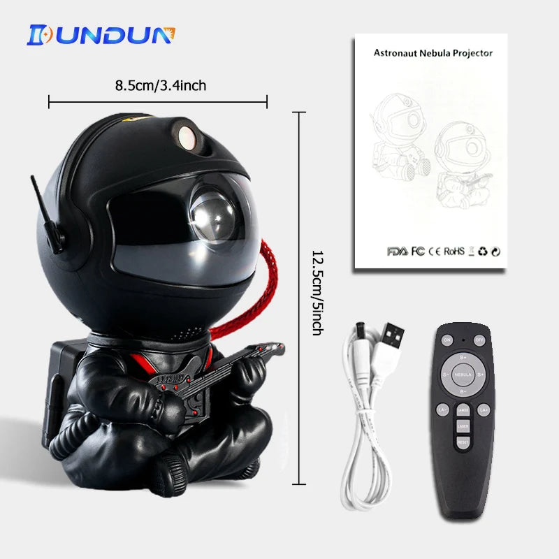 Kids Star DIY Projector Night Light with Remote Control 360 Adjustable Design Astronaut Nebula Galaxy Lighting for Children