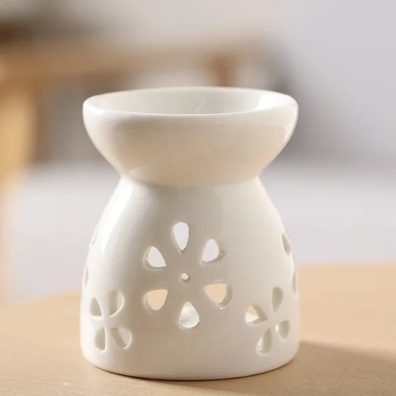 Wax Melt Essential Oil Burner, Ceramic Aroma Burners Diffuser Holder Aromatherapy Tarts Assorted Wax Scented Candle Warmer