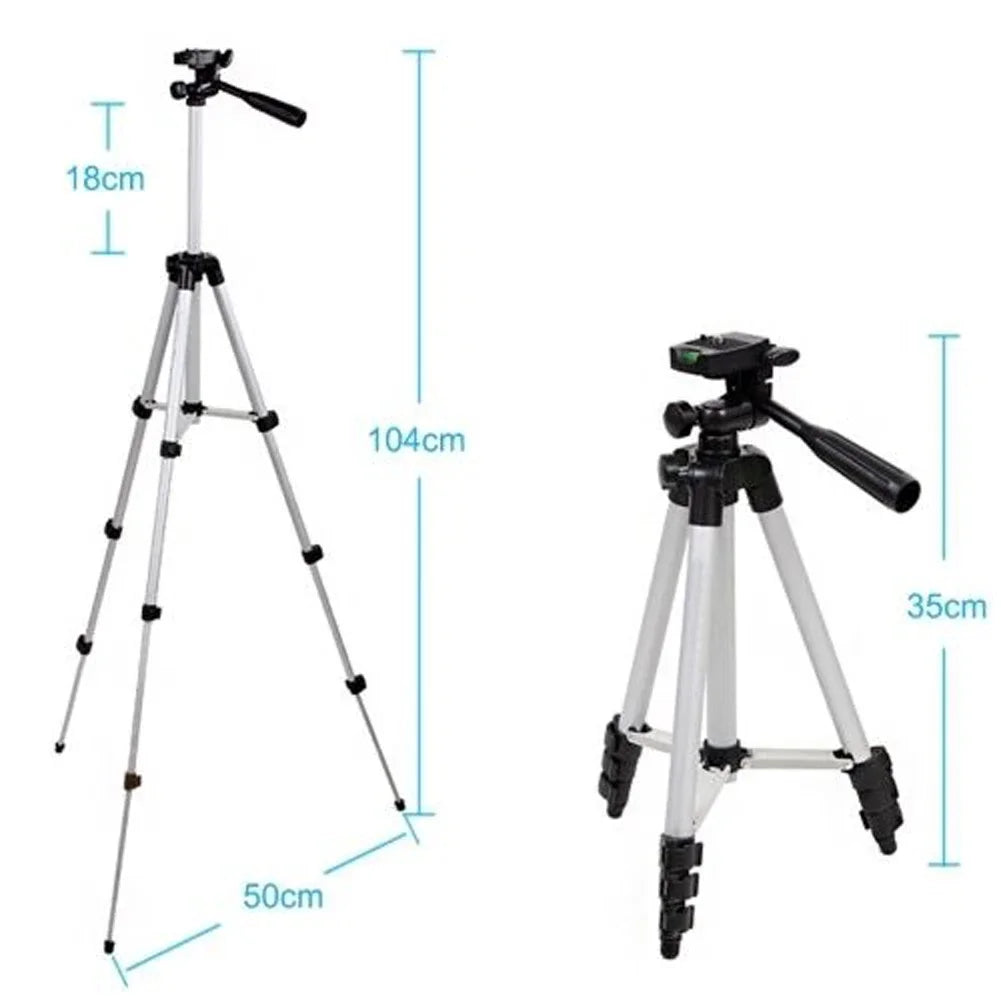 WF-3110A Phone Tripod Stand 40inch Universal Phone Camera Tripod for iPhone Samsung Canon Nikon DSLR SLR Aluminum Travel Tripod