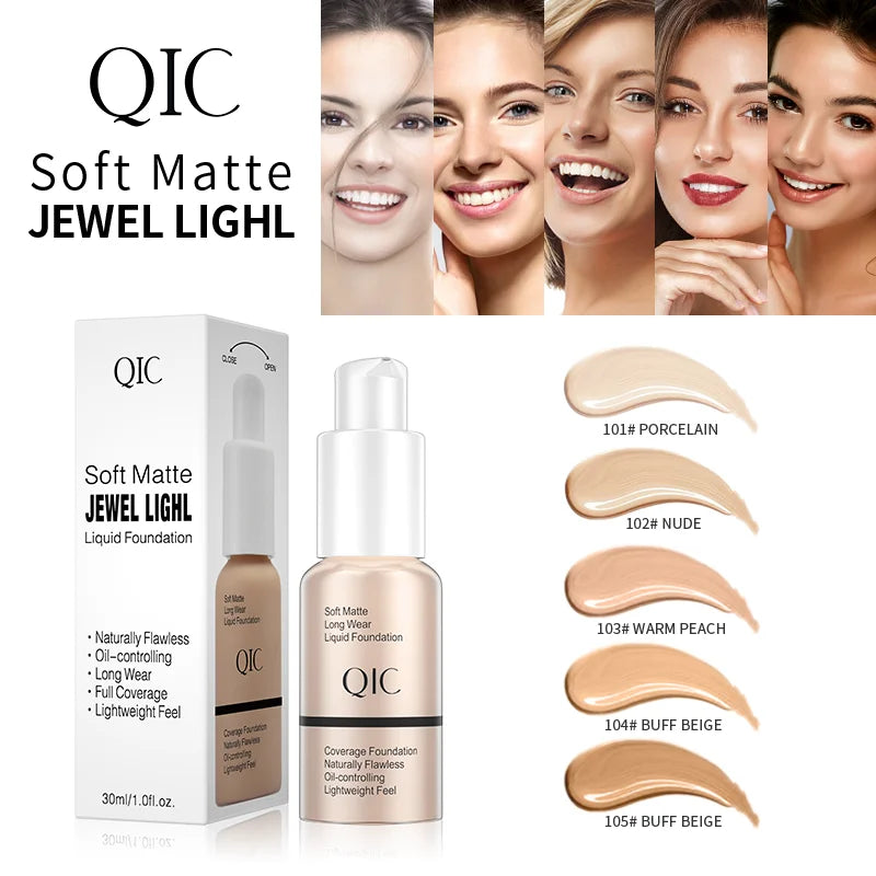 30ml Matte Makeup Foundation Cream Professional Concealing Face Dark Circle Liquid Long-lasting Eye Corrector Cream Primer - KIMLUD