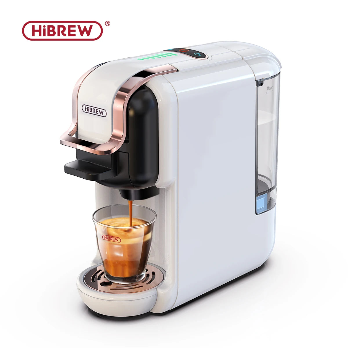 HiBREW Multiple Capsule Coffee Machine, Hot/Cold Dolce Gusto Milk Nespresso Capsule ESE Pod Ground Coffee Cafeteria 19Bar 5 in 1